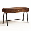 Wooden console table with three drawers and metal legs 100 x 40 x 80cm