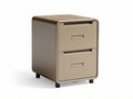 Metal filing cabinet with wooden top and two drawers 40 x 40 x 45cm
