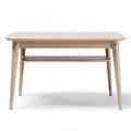 Wooden coffee table with shelf natural finish 120 x 60 x 75cm
