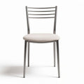 Metal dining chair with cushioned seat in gray 45 x 45 x 85cm
