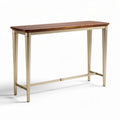 Wooden console table with metal legs 120 x 40 x 75cm for entryway use